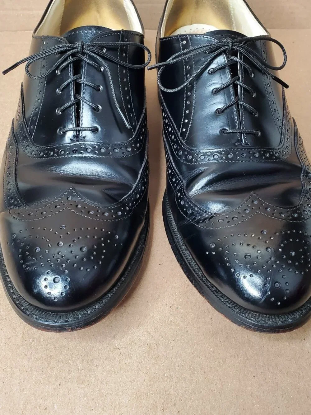 Bostonian Impression Men's Black Leather Dress Shoes 22011-Size 10.5 D/B
